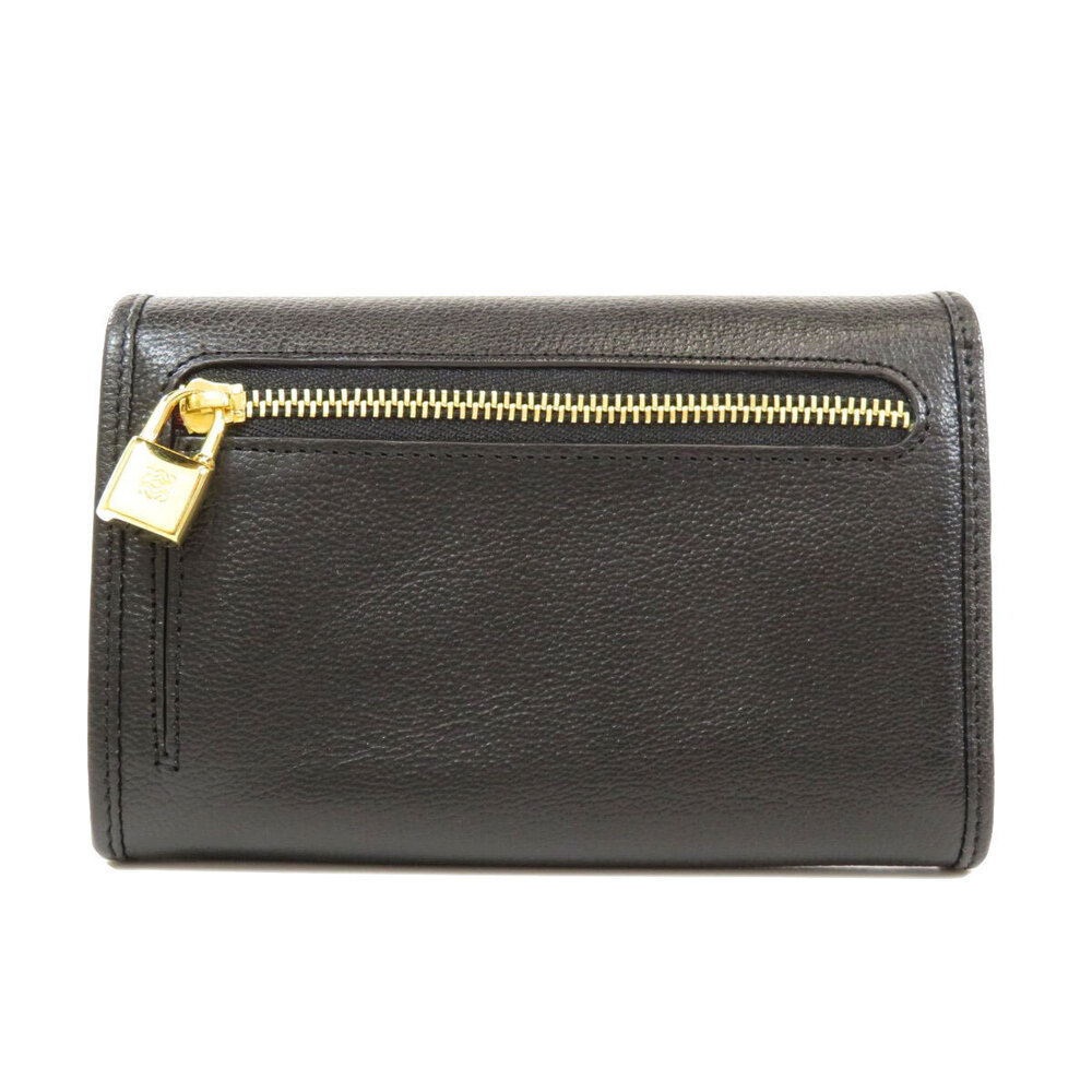 Loewe embossed fold bi Wallet calfskin Black